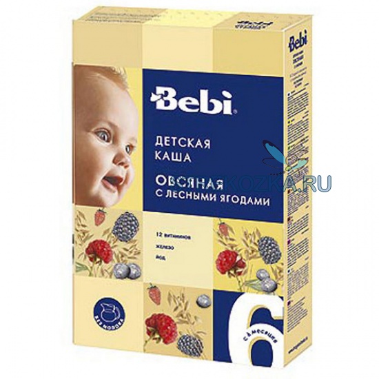 Каша овсяная bebi безмолочная детская 200 г