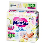 Подгузники Merries 4-8 кг S (24 шт)