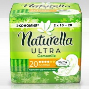 NATURELLA Ultra Женские гигиенические прокладки с крылышками Camomile Normal Duo 20шт