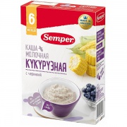 Молочная каша Сэмпер. Кукурузная с черникой, 200 г