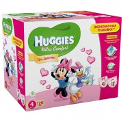 Подгузники Huggies Ultra Comfort 4 для девочек 8-14 кг (126 шт)