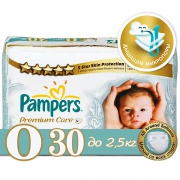 PAMPERS Подгузники Premium Care Newborn (до 2.5кг) 30 шт.