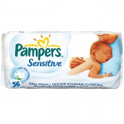 PAMPERS Салфетки детские увлажненные Sensitive Сменный блок 56