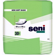 Пеленки Seni Soft Basic 60-60 см, впитываемость 600 мл (30 шт)