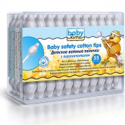 BabyLine Ватные палочки с ограничителем, 55 шт.