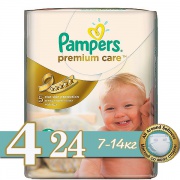 PAMPERS Подгузники Premium Care Maxi (7-14 кг) Средняя Упаковка 24