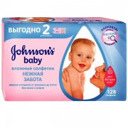 Johnsons baby Влажные салфетки Нежная забота 128 шт