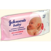 Johnsons baby Влажные салфетки для самых маленьких без отдушки 64 шт