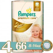 PAMPERS Подгузники Premium Care Maxi (8-14 кг) Джамбо Упаковка 66 шт