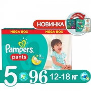 PAMPERS Подгузники-трусики Pants Junior (11-18 кг) Мега Упаковка 96